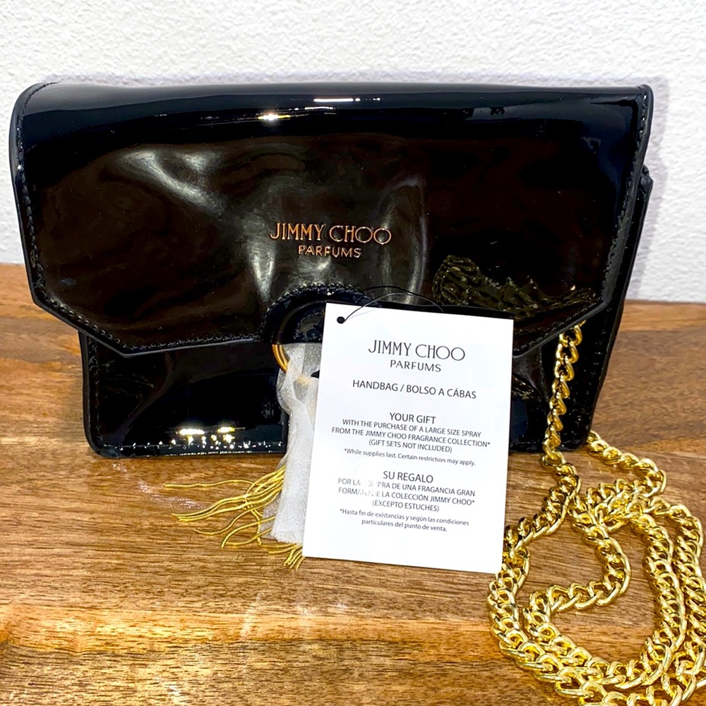 BNWT Jimmy Choo parfume crossbody with gold chain